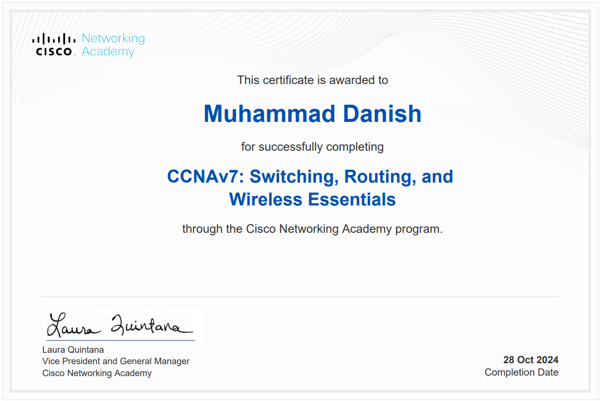 CCNA: Switching, Routing, and Wireless Essentials