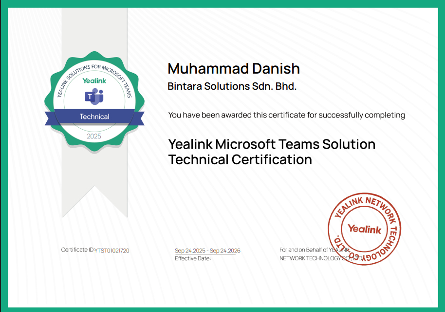 Yealink Microsoft Teams Solution Technical Training